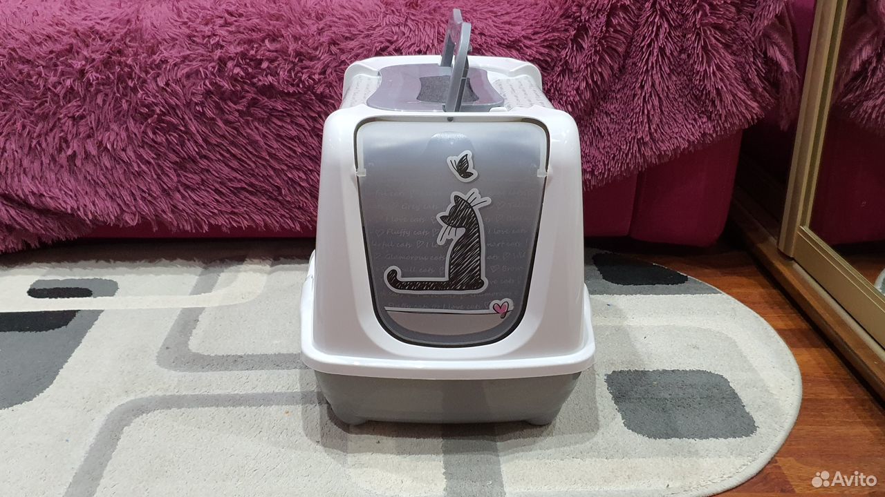 Закрытый туалет-домик для кошек Cats in Love купить на Зозу.ру - фотография № 2