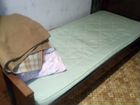 Кровать односпальная деревянная с матрасом объявление продам