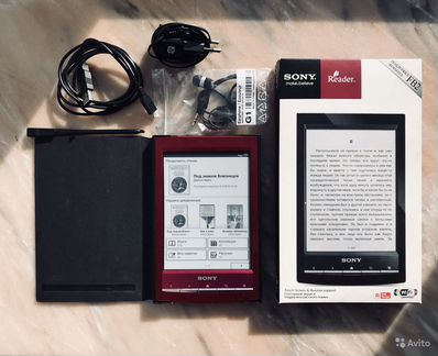 Электронная книга Sony PRS-T1 (красного цвета)