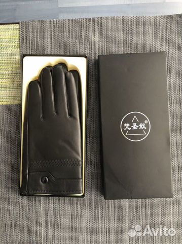 Кожаные мужские перчатки новые