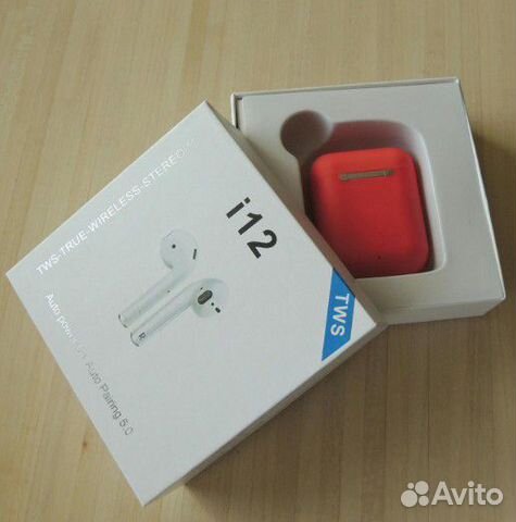 Беспроводные наушники TWS i12 (Red)