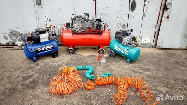 Компрессор воздушный с ресивером 100-50 литров