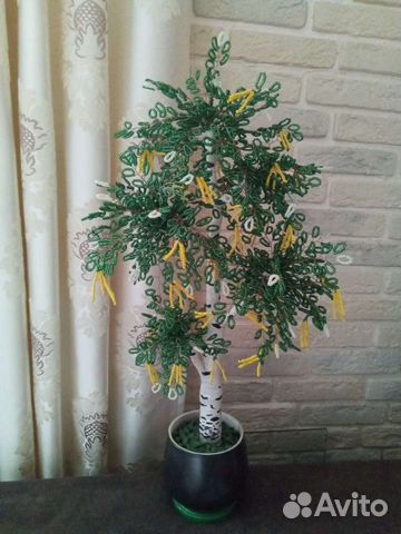 Берёза 51см бисер и др