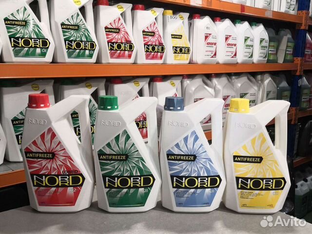 Антифриз nord -40C RED, green, blue, yellow 3 кг