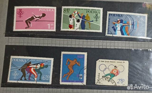 Почтовые марки Polska Спорт Олимпиада 1980 год