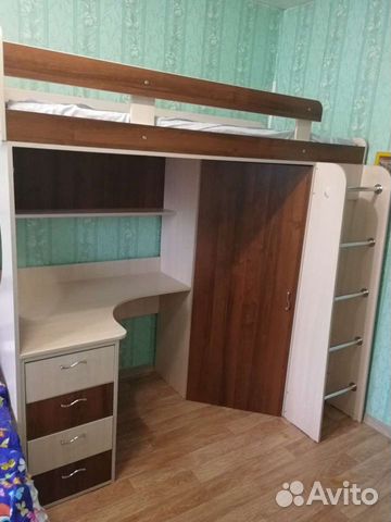 Кровать-чердак с матрасом