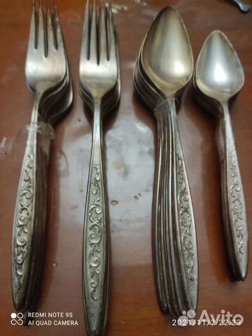 Мельхиоровые вилки ложки
