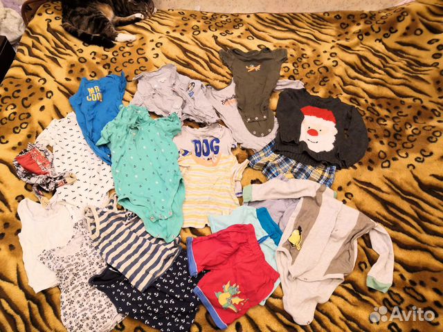 Пакетом боди, шорты, майки на 1-1,5 года (размер 1