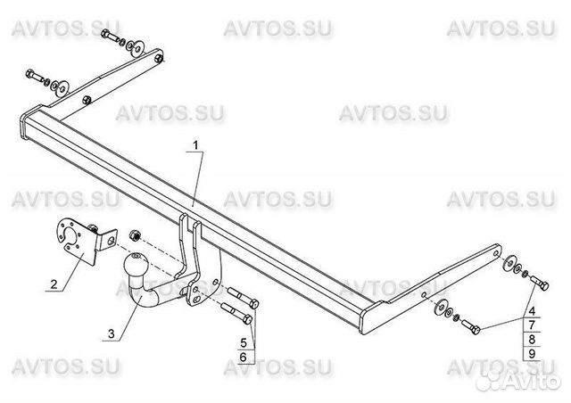 Фаркоп Skoda Rapid с 2014- (AvtoS SK 11)