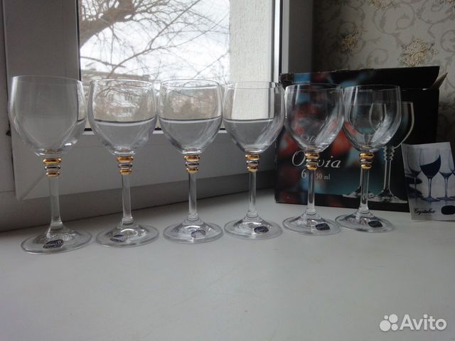 Бокалы Olivia 6 шт новые Чехия в коробке