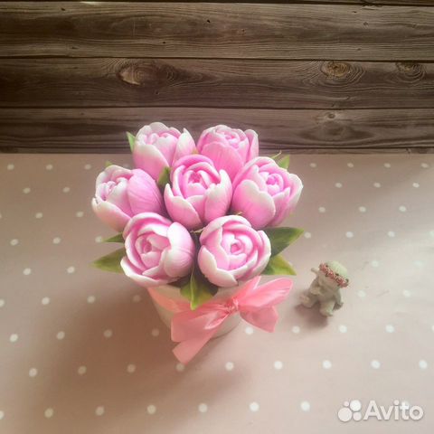 Букет из мыльных цветов