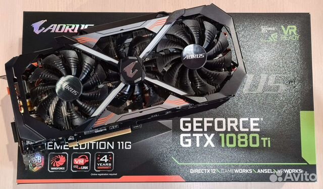 Продам видеокарту Nvidia Gigabyte Aorus GTX 1080 T