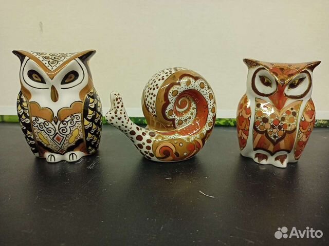 Фарфоровые Статуэтки фигурки руч. роспись золотом