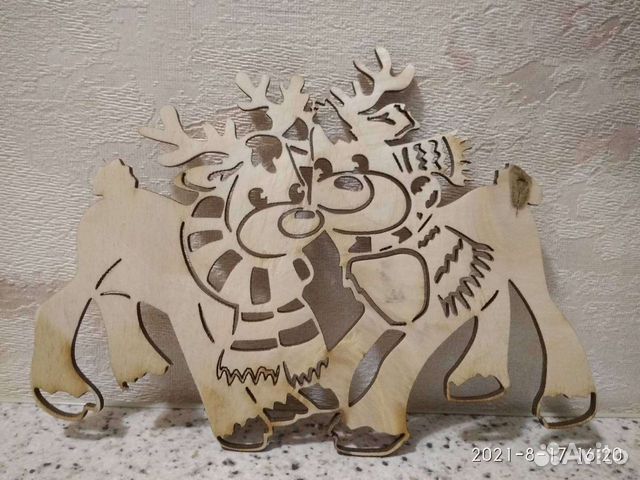 Изделие из фанеры, лазерная резка