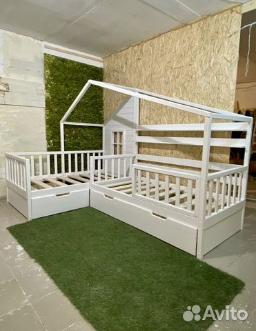 Детская кровать угловая