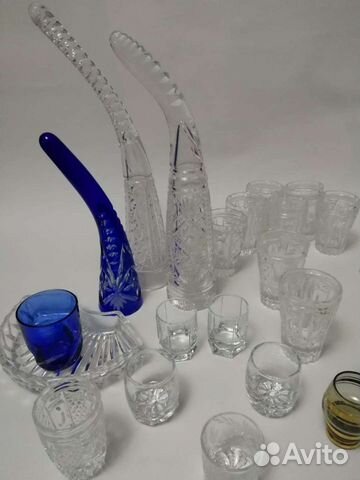 Посуда ссср, хрусталь,рог