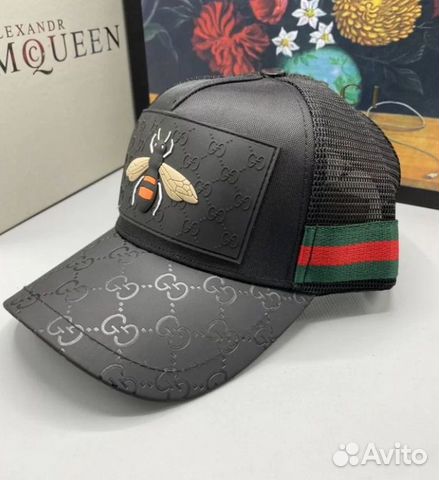 Кепка Gucci чёрная сетка