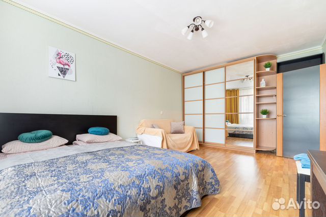 

1-к. квартира, 42 м², 2 кровати