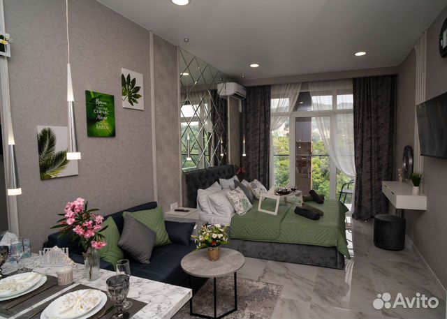 

Квартира-студия, 30 м², 2 кровати