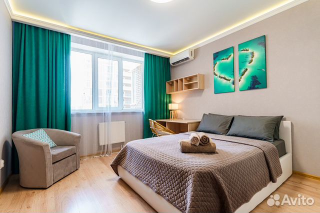

1-к. квартира, 41 м², 2 кровати
