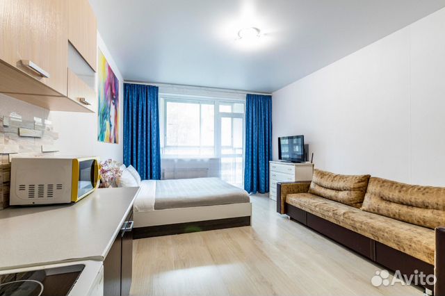 

Квартира-студия, 33 м², 2 кровати