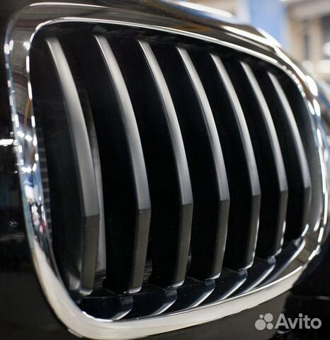 Решетка радиатора BMW X5 X6 под рестайлинг, хром Решетка радиатора BMW X5 X6 под рестайлинг, хром