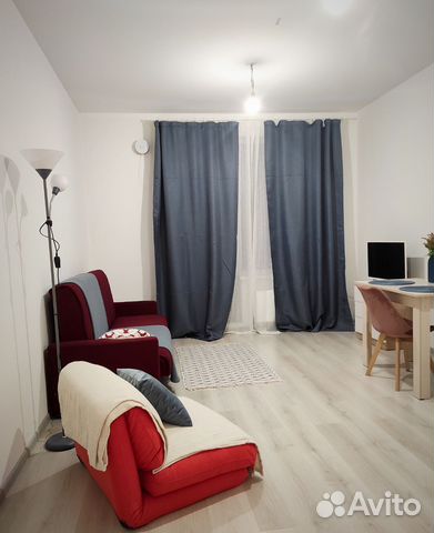 

Квартира-студия, 25,5 м², 2 кровати
