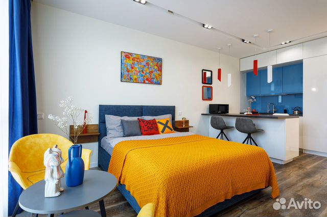

Квартира-студия, 33 м², 1 кровать