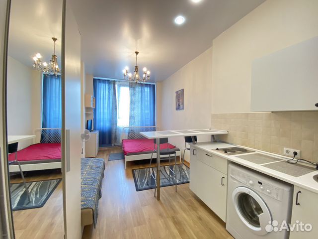 

Квартира-студия, 28 м², 2 кровати