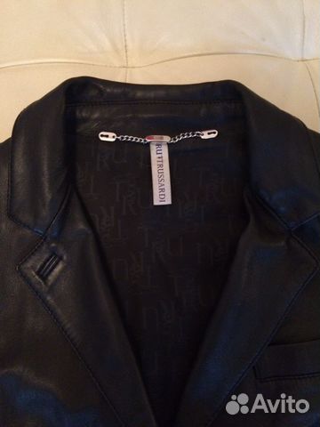 Кожаный пиджак Trussardi р.42(S)