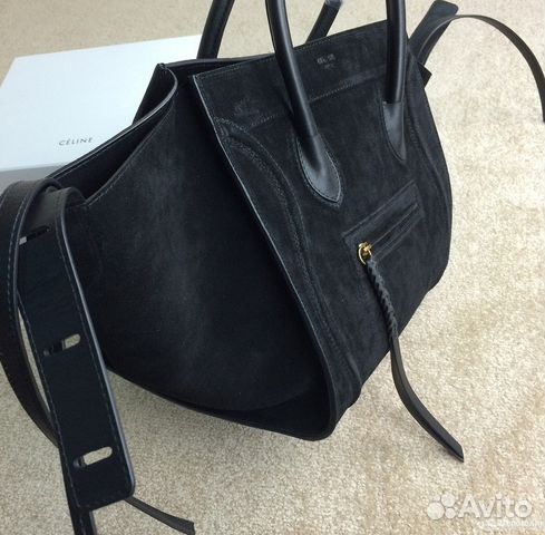Сумки Celine Phantom Селин Фантом Кожа Серая Черна Сумки Celine Phantom Селин Фантом Кожа Серая Черна
