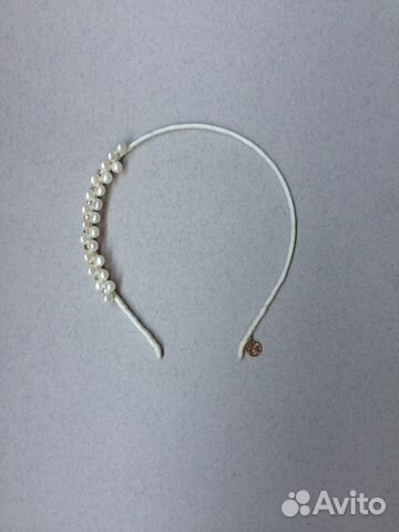 Ободок с жемчугом и стразами
