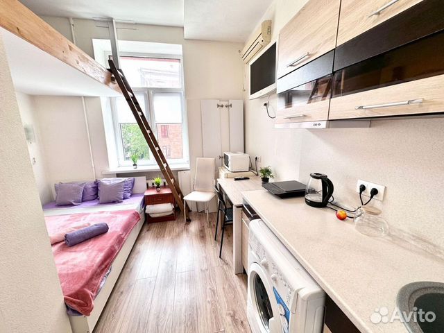 

Квартира-студия, 23 м², 2 кровати