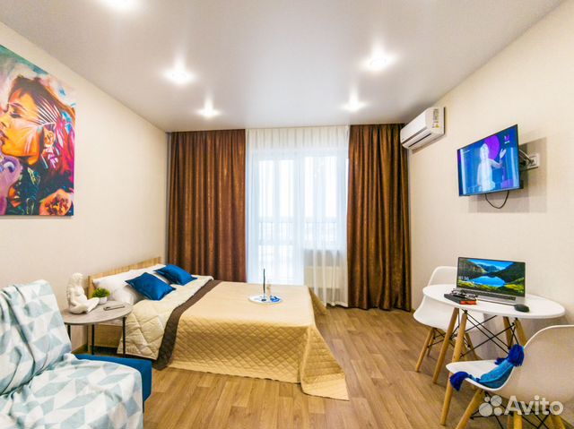 

1-к. квартира, 42 м², 3 кровати