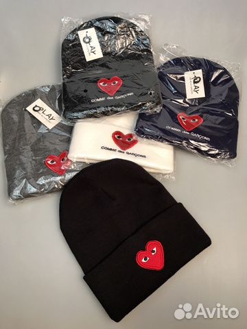 Шапка Comme des Garcons, play, цвета в асс
