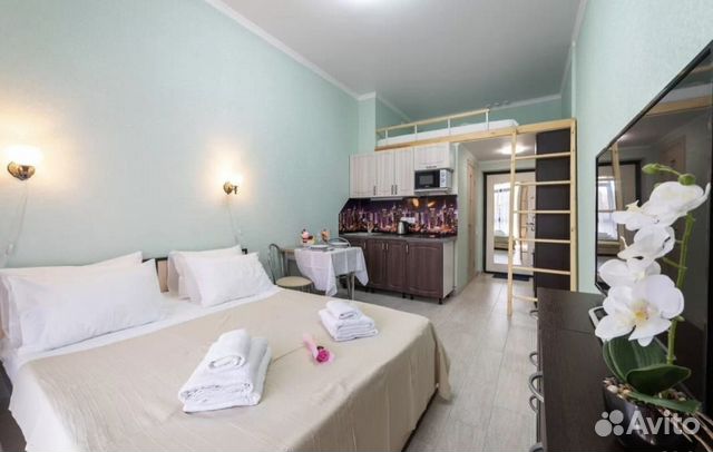

Квартира-студия, 25 м², 2 кровати