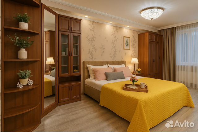 

1-к. квартира, 55 м², 2 кровати