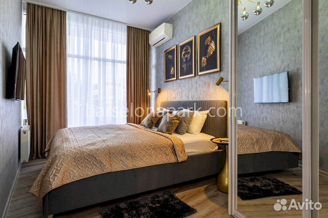 

1-к. квартира в апарт-отеле, 52 м², 2 кровати