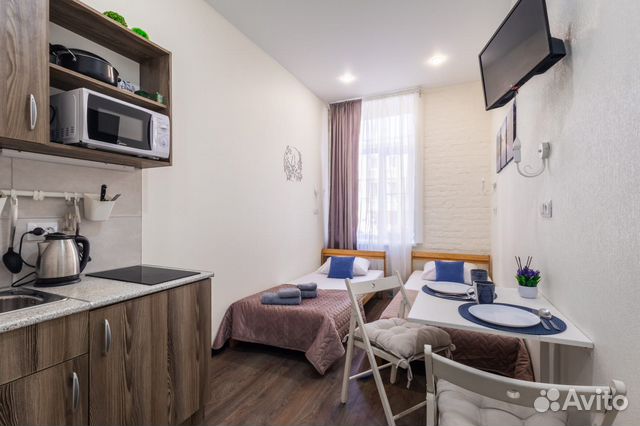 

Квартира-студия, 20 м², 2 кровати