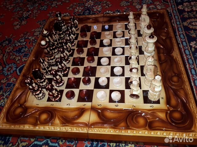 Нарды + шахматы + шашки 3 в 1