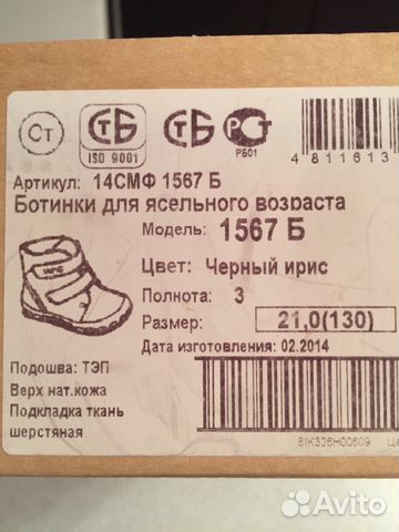 Ботинки демисезонные на мальчика