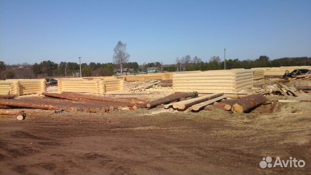 Сруб дома 6х7 с террасой 2 метра лес зимний Сруб дома 6х7 с террасой 2 метра лес зимний