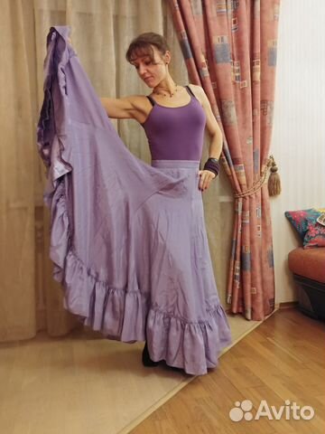 Юбка атласная