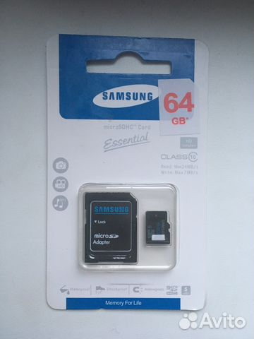 Карта памяти microsdhc 64 GB