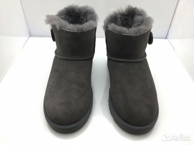 Угги ugg Mini с пуговицей, цвет серый новые 37р-р