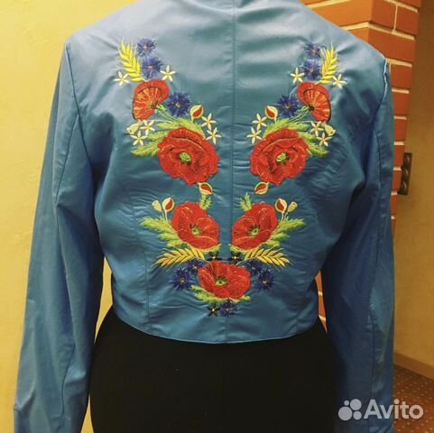 Куртка из экокожи с вышивкой Куртка из экокожи с вышивкой