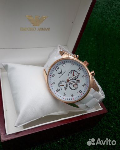 Часы Armani механика белые