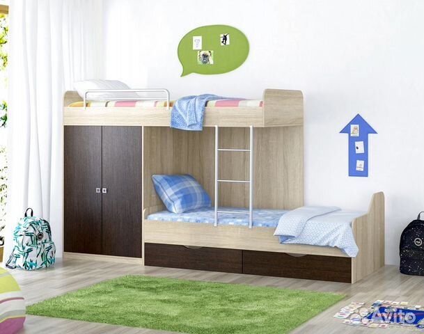 Детская двухъярусная кровать