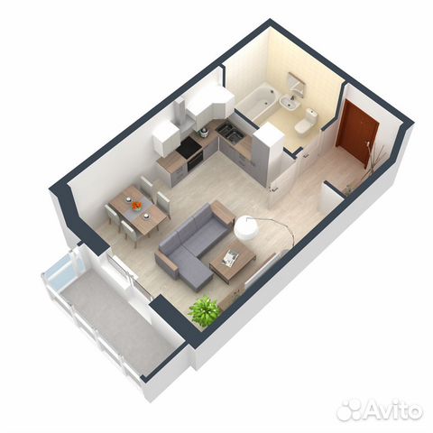 1-к квартира, 26.3 м², 6/26 эт. 1-к квартира, 26.3 м², 6/26 эт.