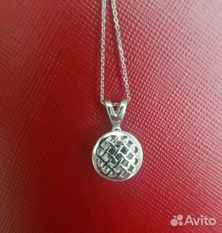 Подвеска кулон с изумрудом и бриллиантами